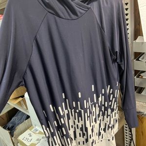 Navy and grey hoodie